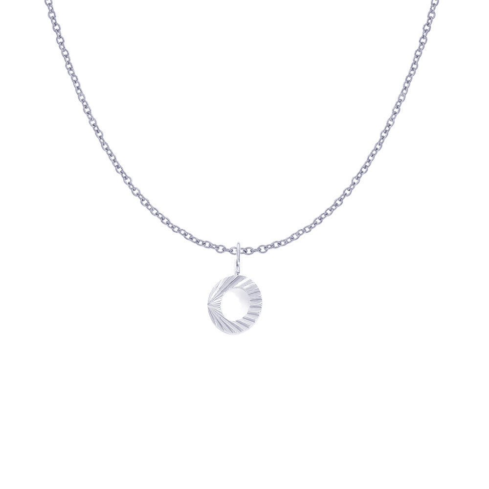Gold Letter Pendant Necklace For Women In 304 Stainless Steel Featuring Electroplated 14K Real Gold Plated Finish