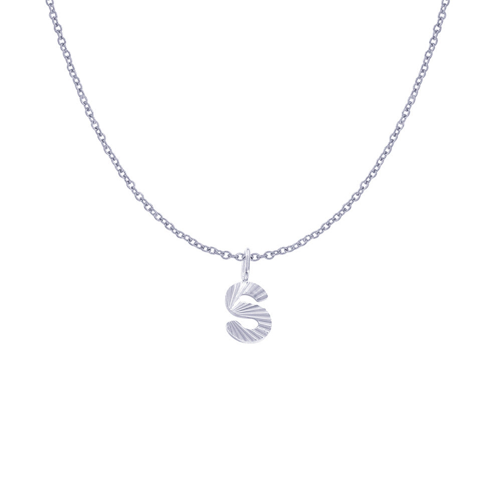 Gold Letter Pendant Necklace For Women In 304 Stainless Steel Featuring Electroplated 14K Real Gold Plated Finish
