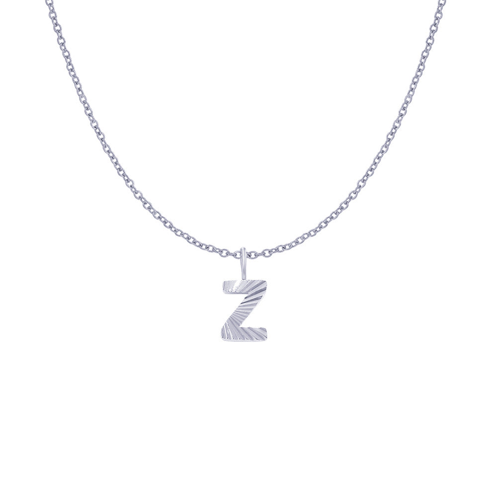 Gold Letter Pendant Necklace For Women In 304 Stainless Steel Featuring Electroplated 14K Real Gold Plated Finish