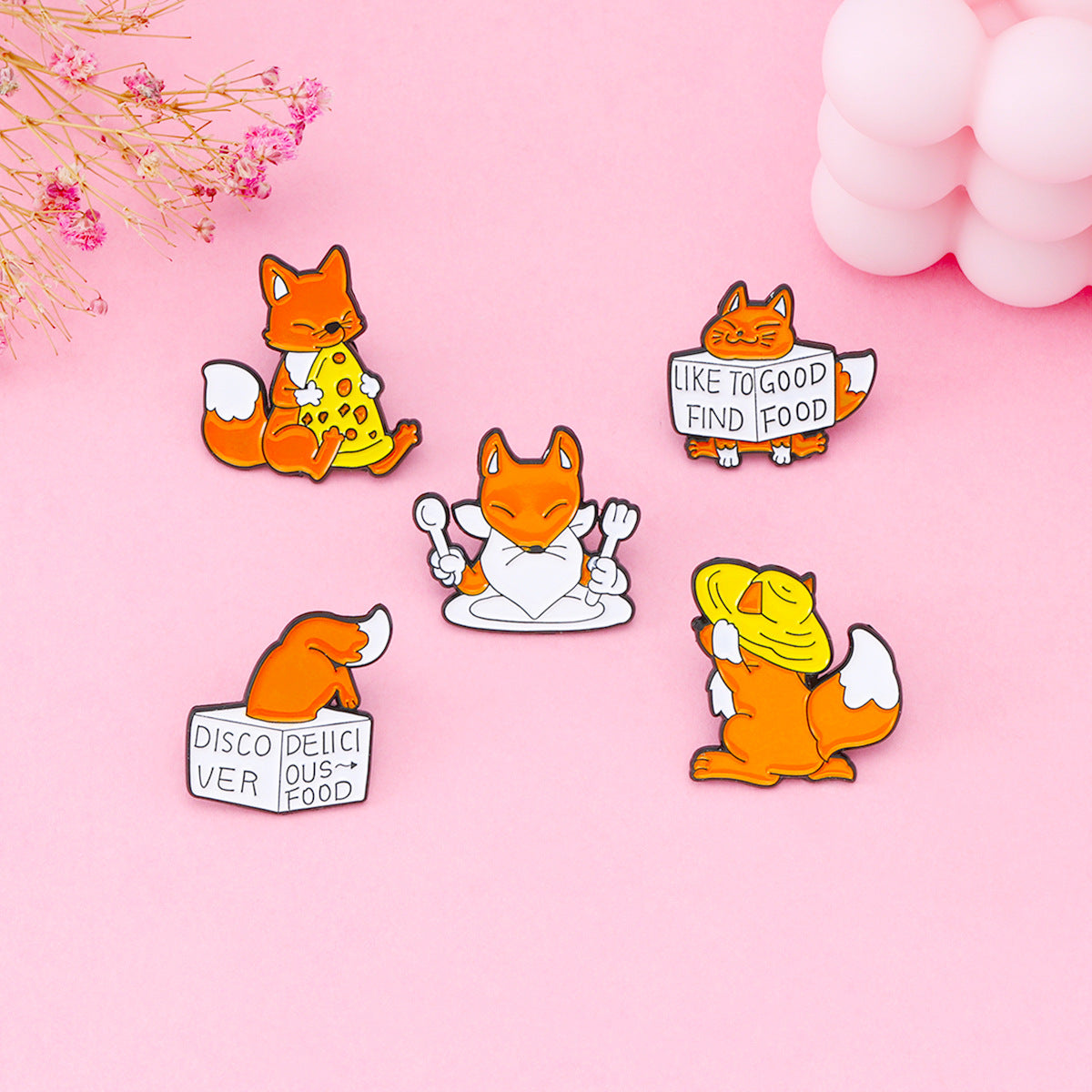 Fox Pin Made Of Alloy Featuring Stoving Varnish Craftsmanship