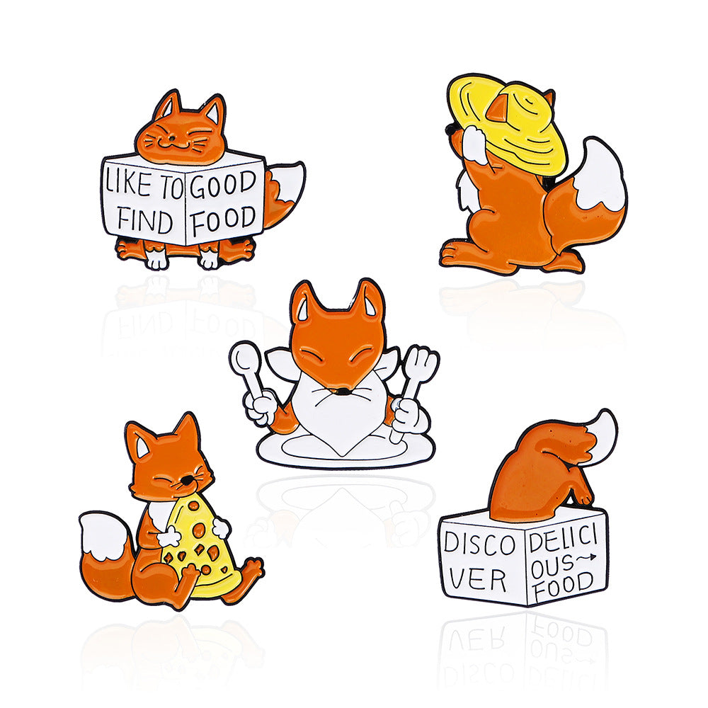 Fox Pin Made Of Alloy Featuring Stoving Varnish Craftsmanship