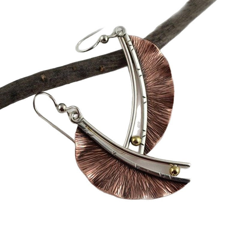 Leaves Earrings For Women Featuring Zinc Alloy Ear Pins In Retro Style