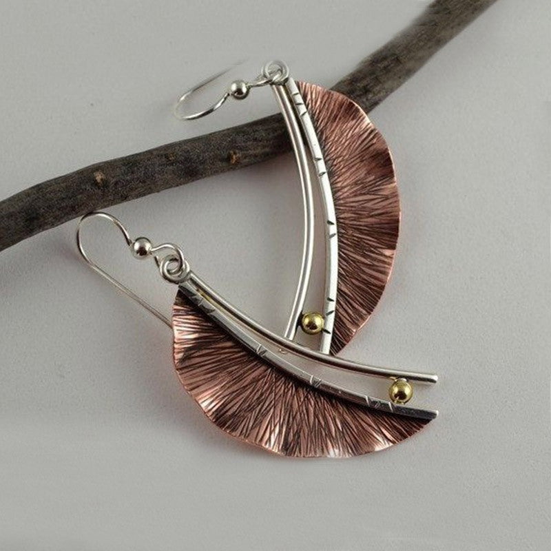 Leaves Earrings For Women Featuring Zinc Alloy Ear Pins In Retro Style