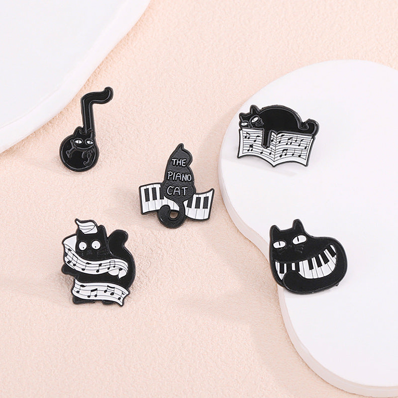 Cat Pin Made Of Zinc Alloy Featuring Durable Stoving Varnish Coating