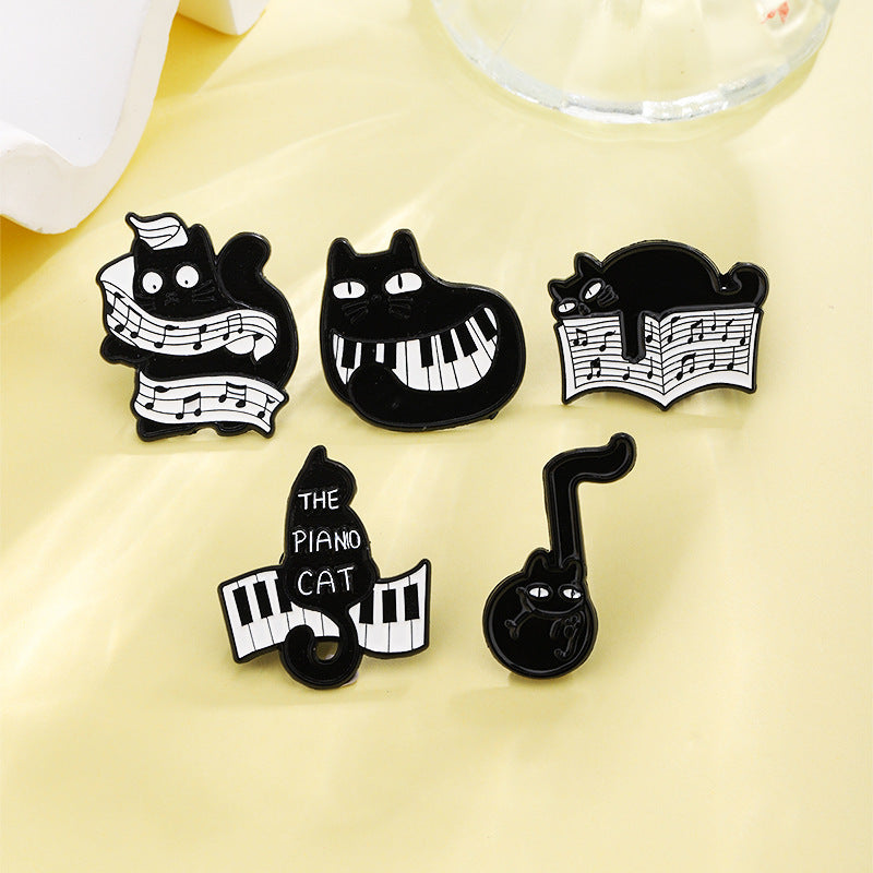Cat Pin Made Of Zinc Alloy Featuring Durable Stoving Varnish Coating