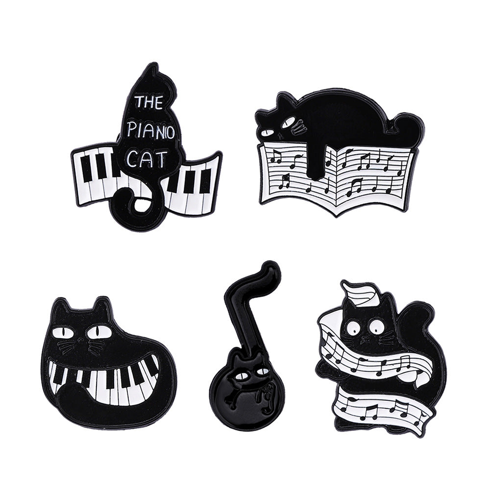 Cat Pin Made Of Zinc Alloy Featuring Durable Stoving Varnish Coating