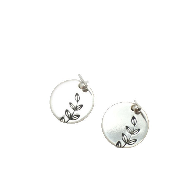 Leaves Earrings For Women Featuring Silver Alloy Material With Electroplated Craft And Zinc Alloy Ear Pins