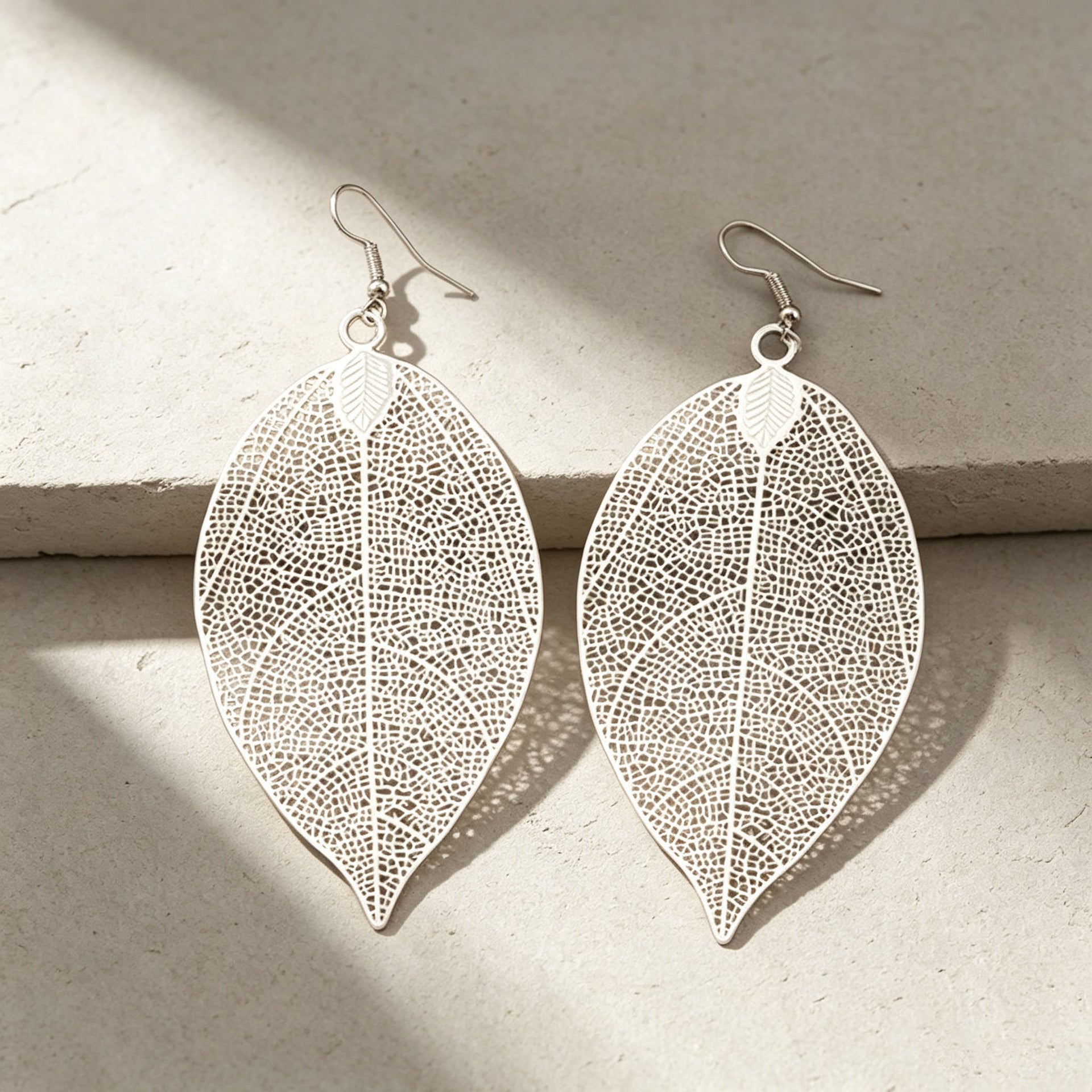 Gold Leaves Earrings For Women Featuring Zinc Alloy And Iron Posts In Retro Style