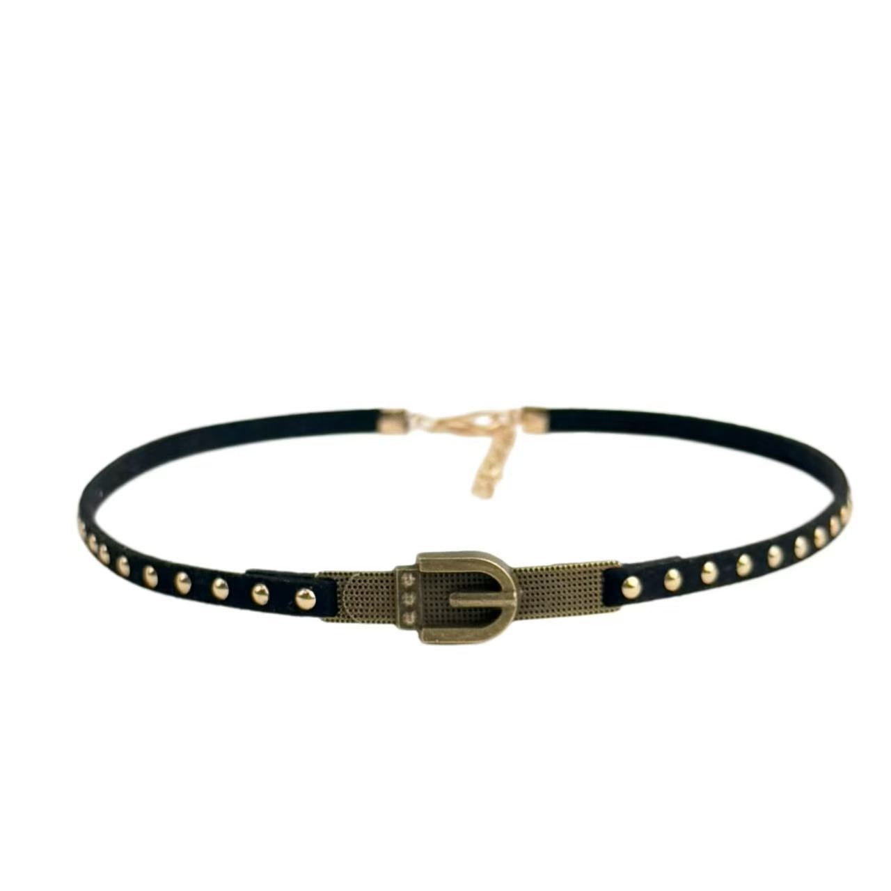 Brown Punk Alloy Choker Necklace With Unique Design For Stylish Statement