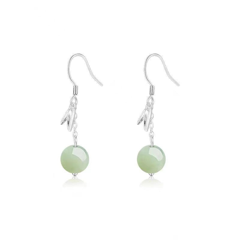 Leaves Ear Hook Earrings For Women With 925 Sterling Silver Studs, Electroplated Zinc Alloy, And Artificial Pearl Inlay
