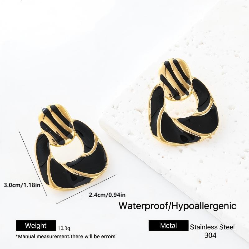 Heart Shape Earrings For Women Featuring Electroplated Finish With 304 Stainless Steel Ear Pins