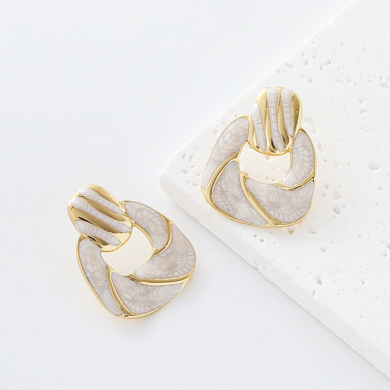 Heart Shape Earrings For Women Featuring Electroplated Finish With 304 Stainless Steel Ear Pins