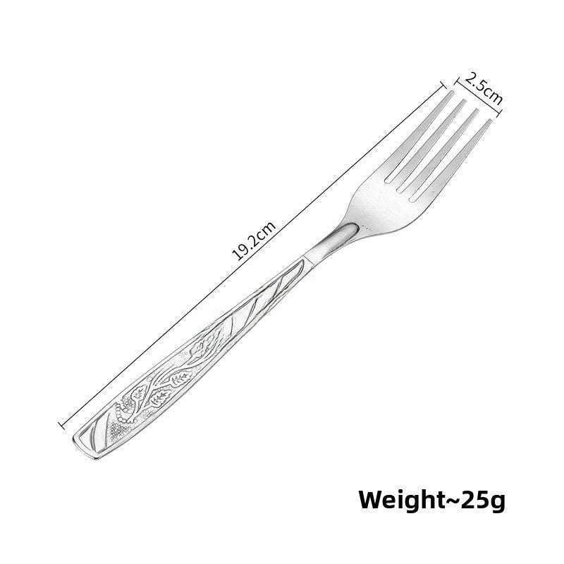 Flowers Pattern Tableware Set Featuring Western Cutlery With Knives, Forks, And Spoons