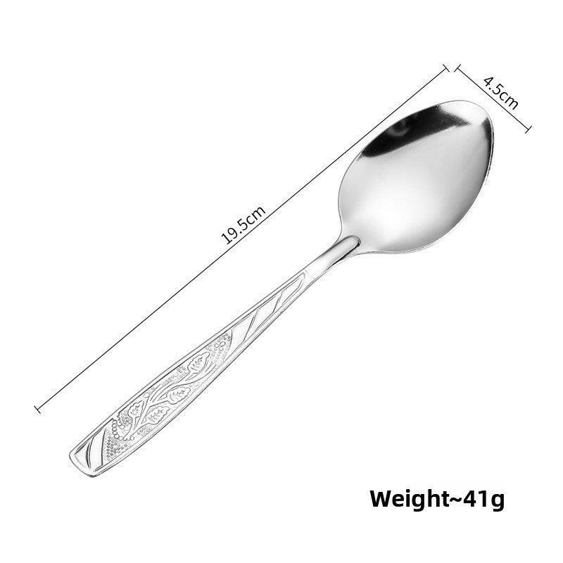 Flowers Pattern Tableware Set Featuring Western Cutlery With Knives, Forks, And Spoons