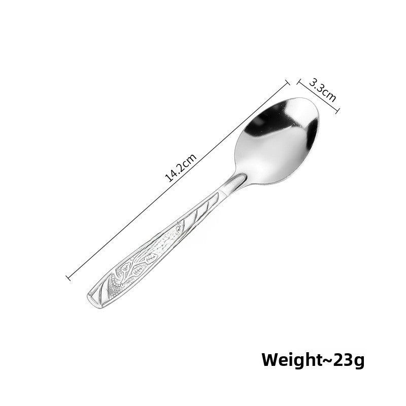 Flowers Pattern Tableware Set Featuring Western Cutlery With Knives, Forks, And Spoons