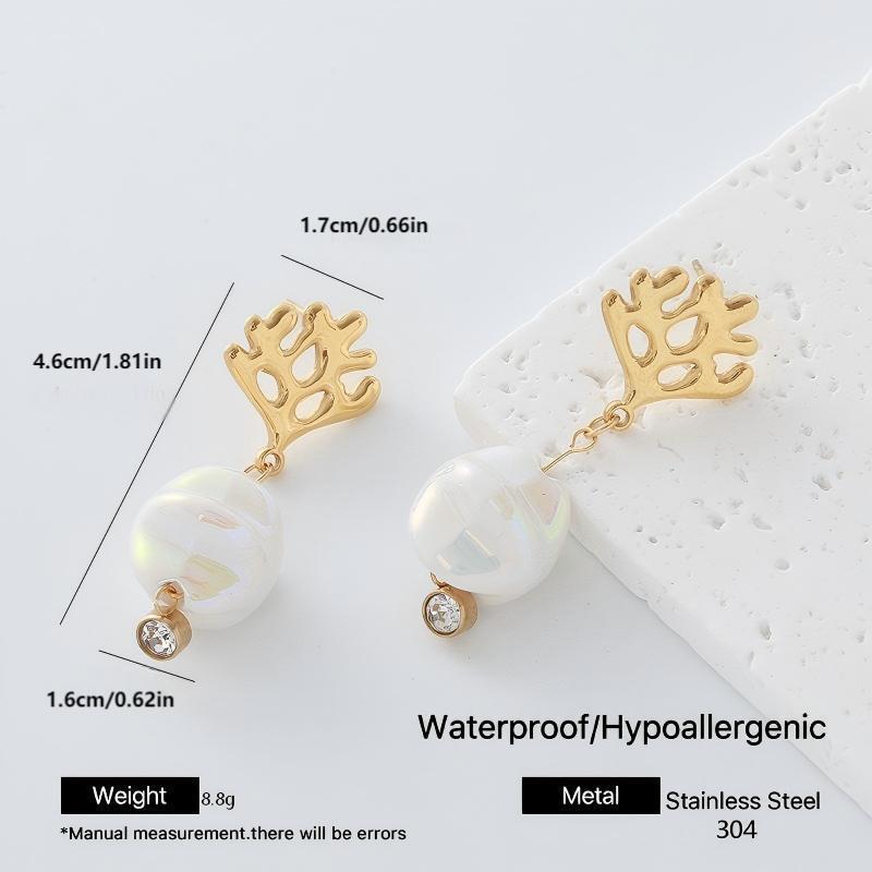 Heart Shape Earrings For Women Featuring Electroplated Finish And 304 Stainless Steel Posts With Rhinestone Inlay