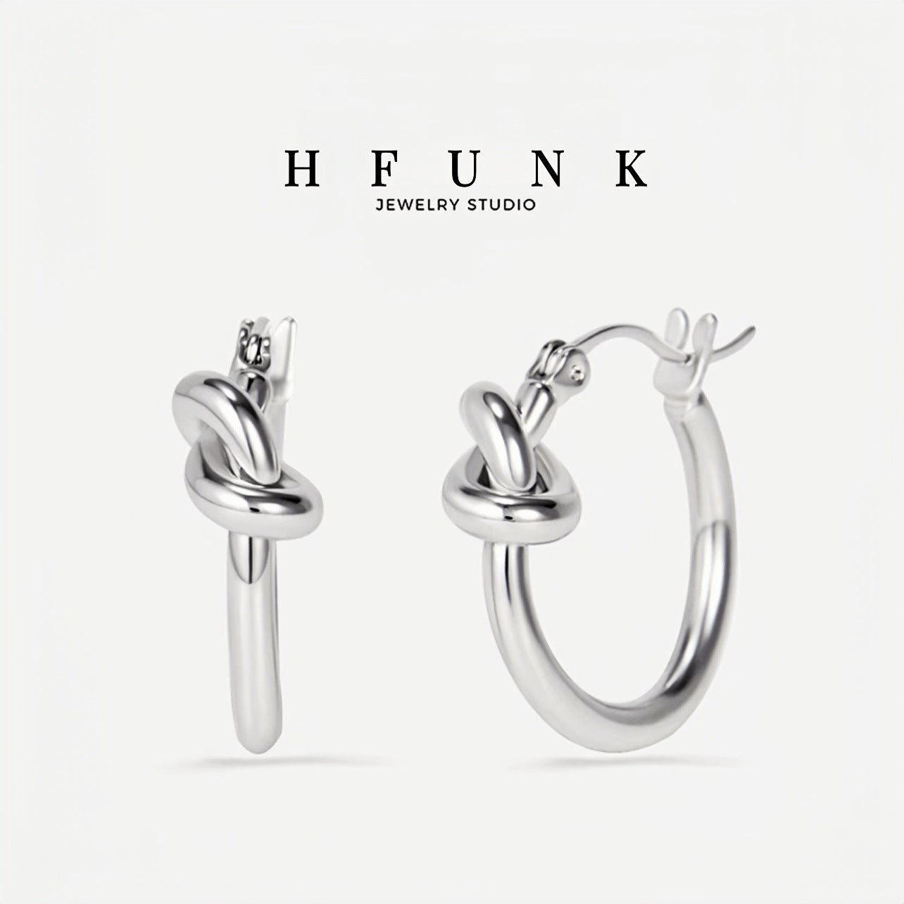 Knot Earrings For Women In Gold Featuring Waterproof Non Tarnish Titanium Steel With 304 Stainless Steel Ear Pins, 1 Pair