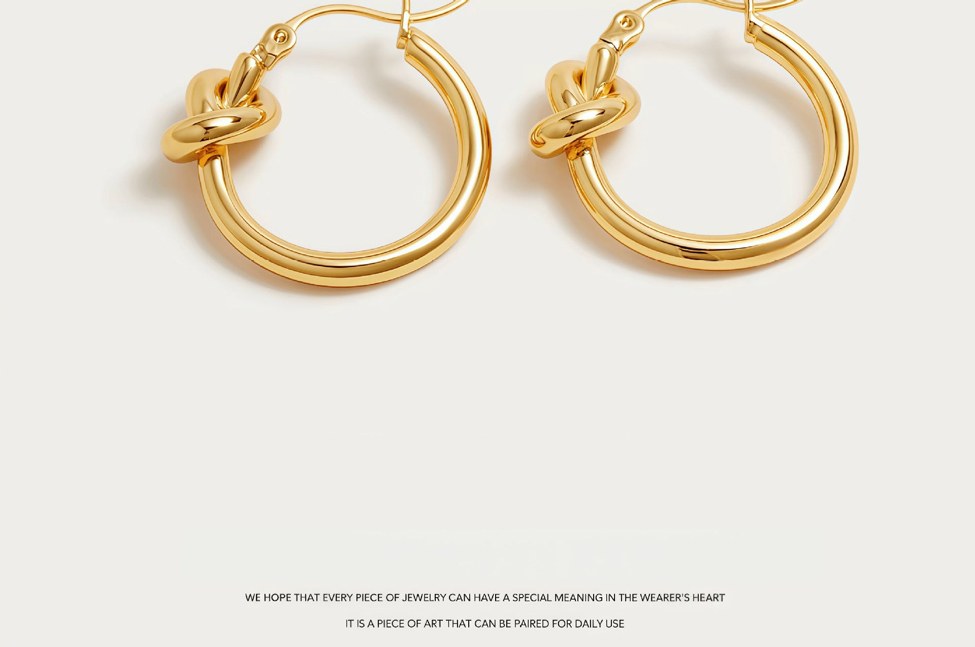 Knot Earrings For Women In Gold Featuring Waterproof Non Tarnish Titanium Steel With 304 Stainless Steel Ear Pins, 1 Pair