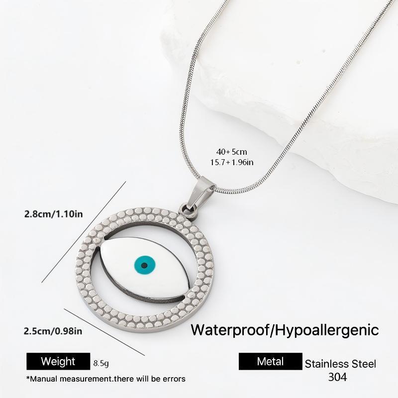 Devil's Eye Pendant In Simple Style Made Of Durable 304 Stainless Steel