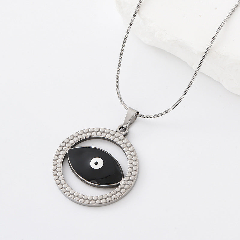 Devil's Eye Pendant In Simple Style Made Of Durable 304 Stainless Steel