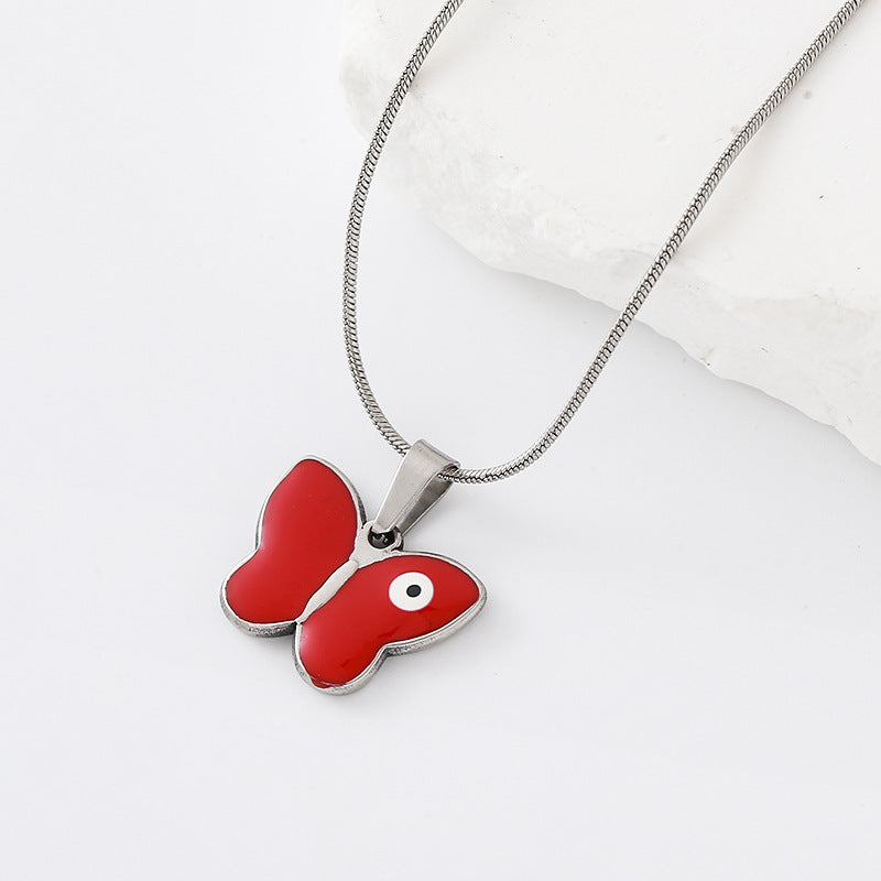 Novelty Butterfly Pendant Necklace In Metal, Stylish And Unique Jewelry Accessory
