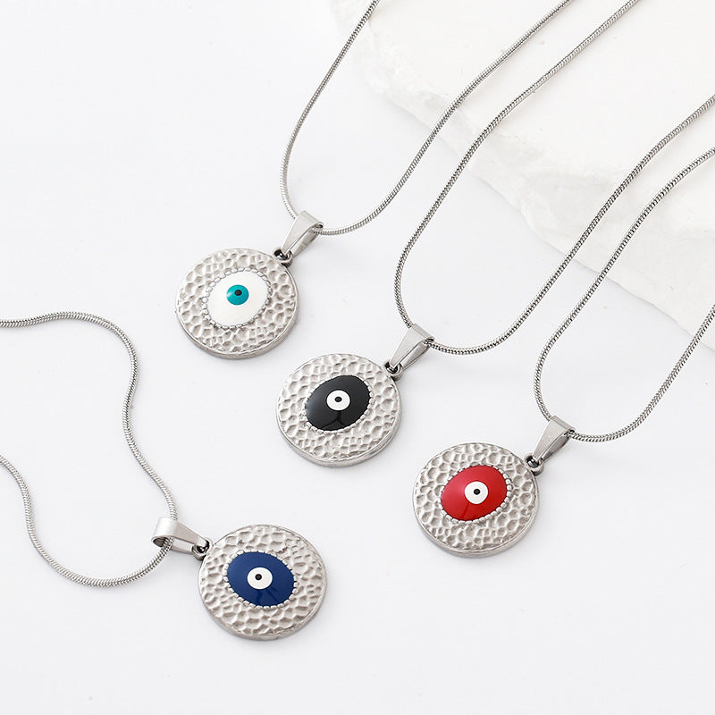 Devil's Eye Pendant Necklace For Women In Durable 304 Stainless Steel