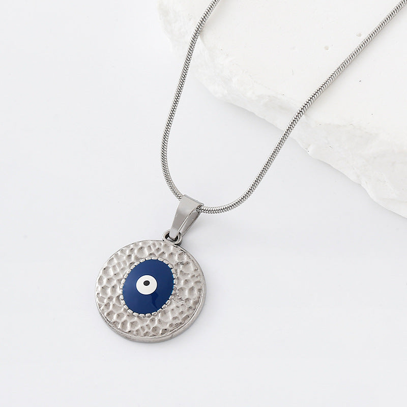 Devil's Eye Pendant Necklace For Women In Durable 304 Stainless Steel
