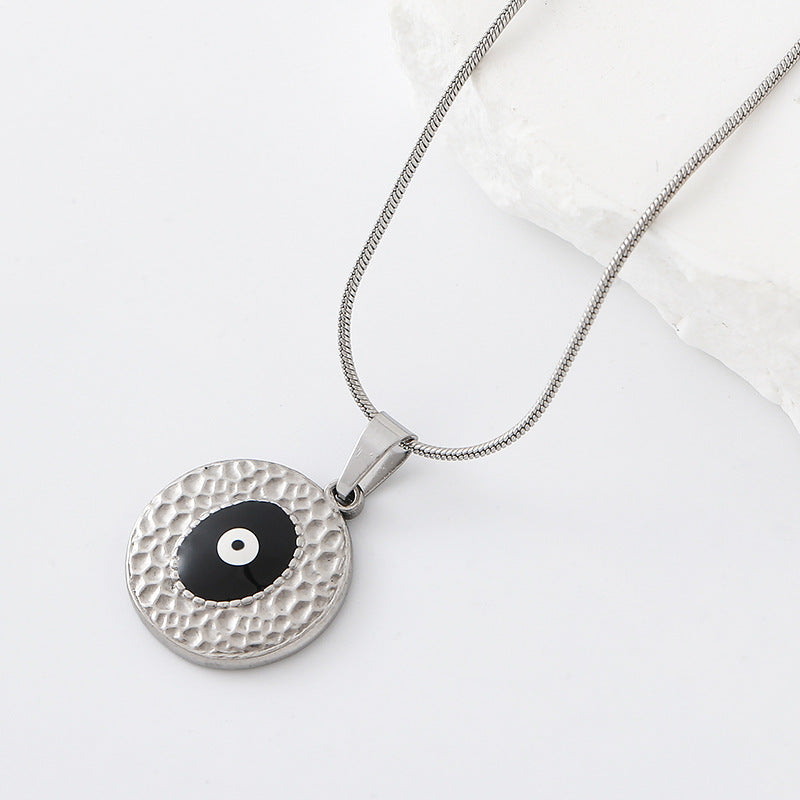 Devil's Eye Pendant Necklace For Women In Durable 304 Stainless Steel