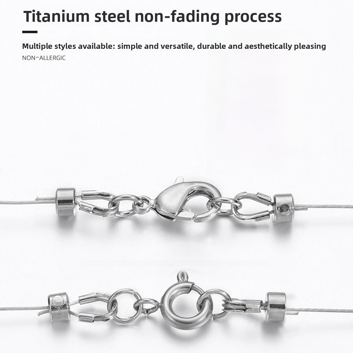 Lucky Heart Titanium Steel Beads With Artificial Pearl Inlay, Electroplated Finish In Original Design Jewelry Accessories