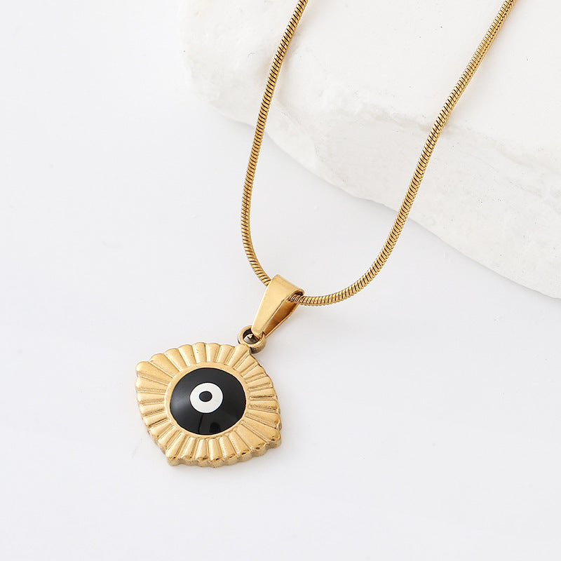 Devil's Eye Simple Style Metal Pendant, Perfect For Daily Wear