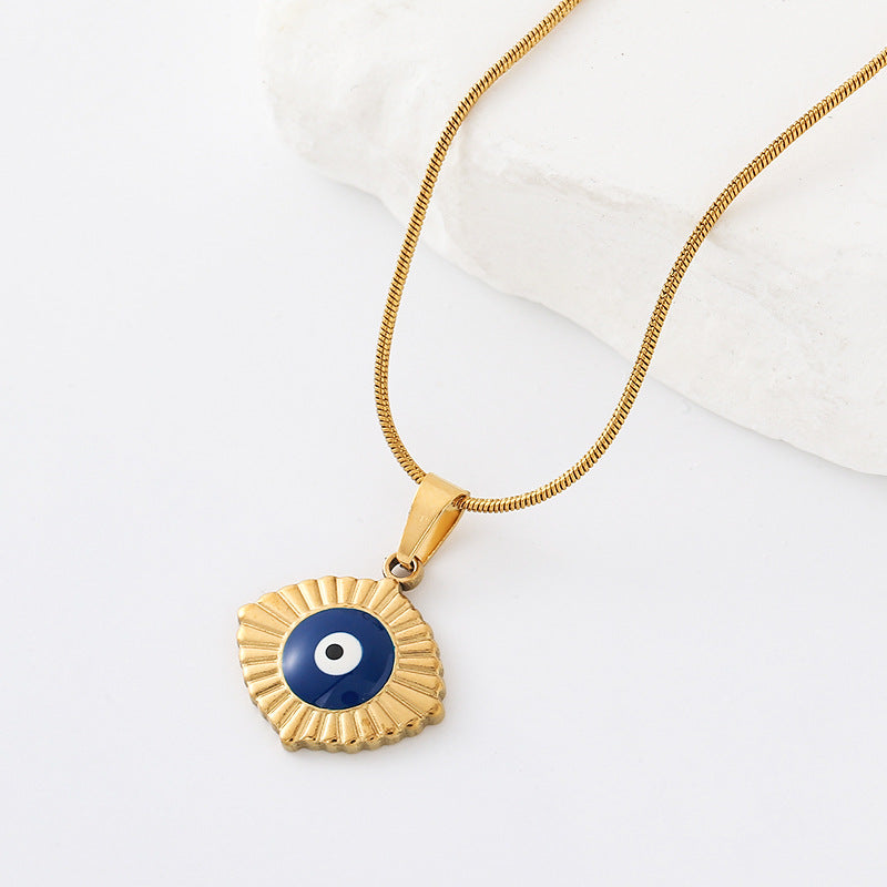 Devil's Eye Simple Style Metal Pendant, Perfect For Daily Wear
