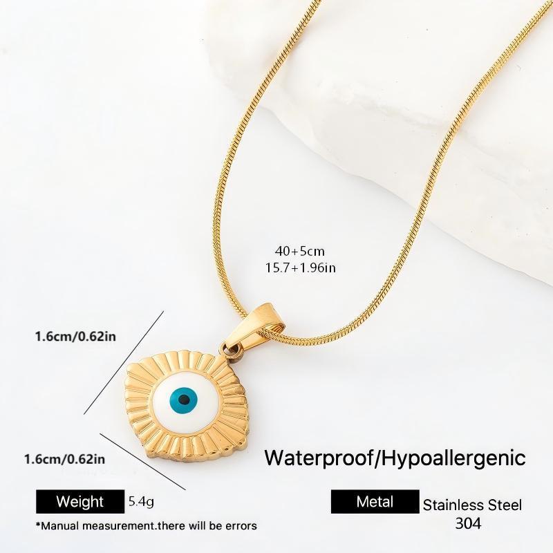 Devil's Eye Simple Style Metal Pendant, Perfect For Daily Wear