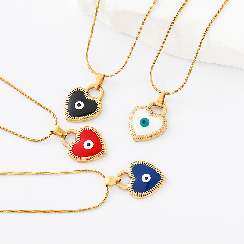 Devil's Eye Hip-Hop Necklace In Metal Featuring A Bold Pendant Design