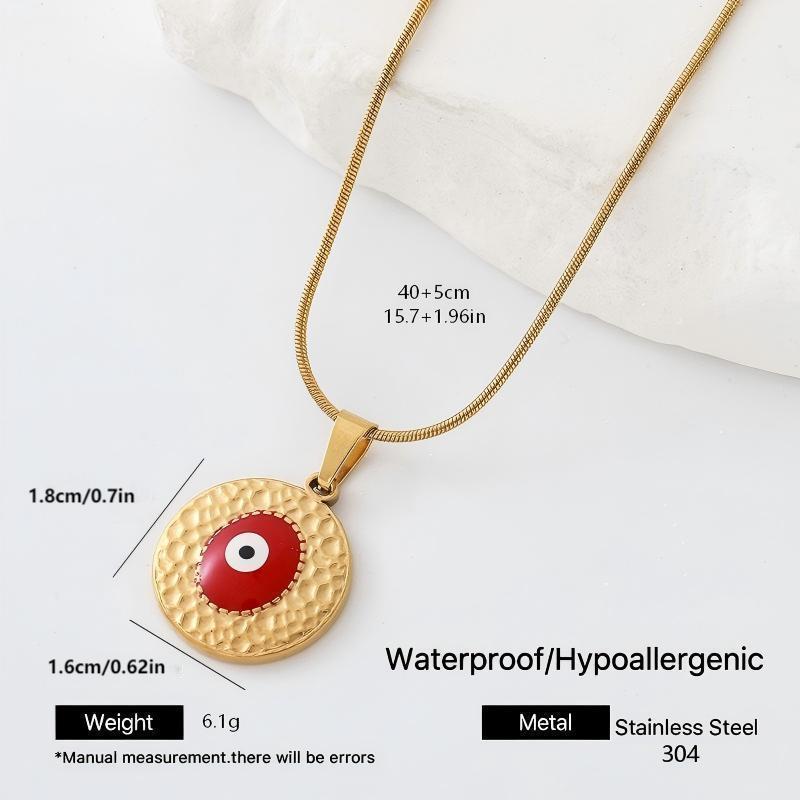 Devil's Eye Necklace In Metal With Golden Plated Finish