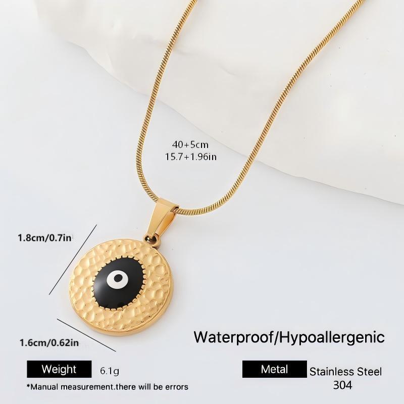 Devil's Eye Necklace In Metal With Golden Plated Finish