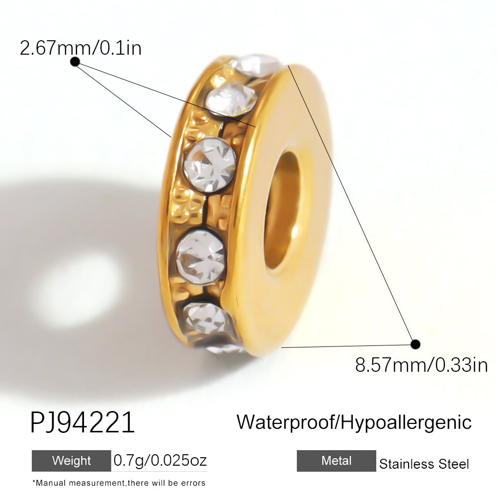 Geometric Pendant In 304 Stainless Steel With 0.03µm 18K Real Gold Plated PVD Coated Inlay Process, 1 PCS Package