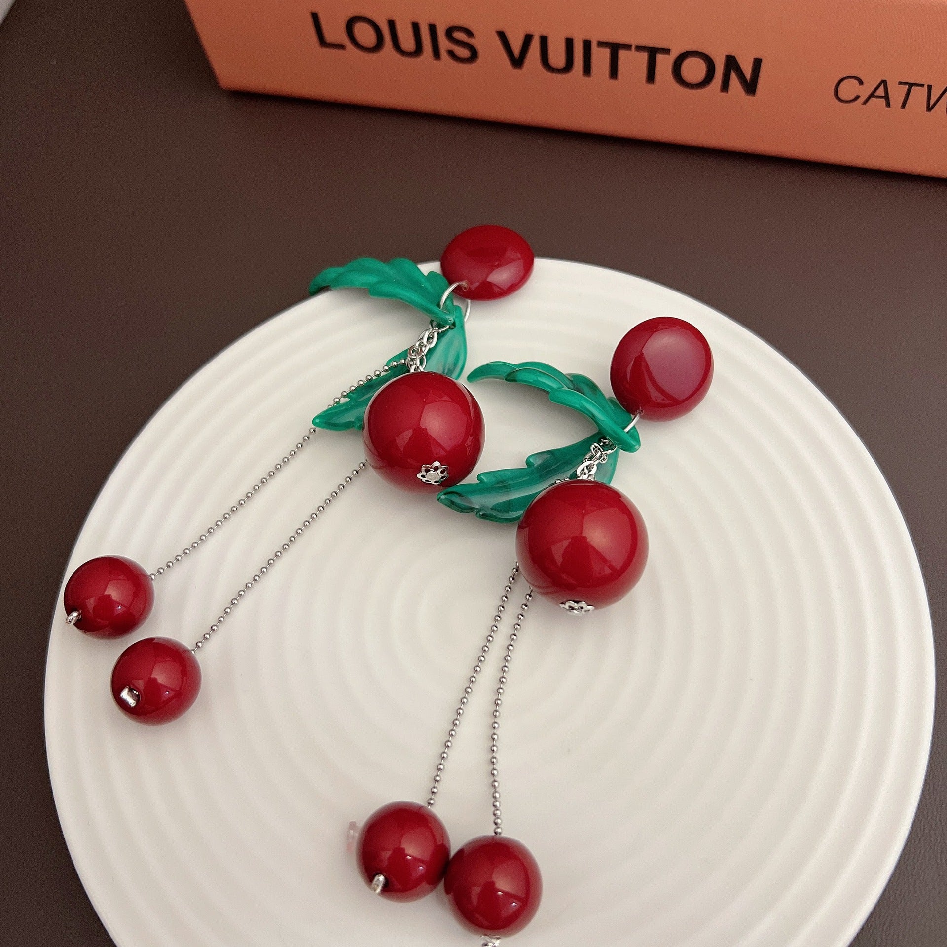 Leaf Tassel Earrings For Women In Green Featuring Copper Alloy With Copper Ear Pins