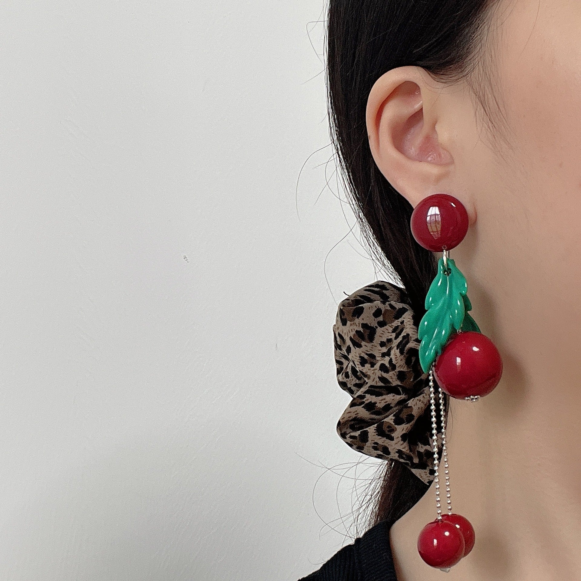 Leaf Tassel Earrings For Women In Green Featuring Copper Alloy With Copper Ear Pins
