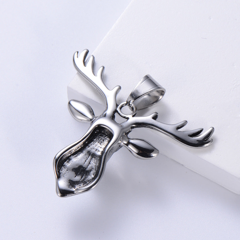 Hexagram Hip-Hop Necklace In Titanium Steel For Unisex, Perfect For Nightclub Wear