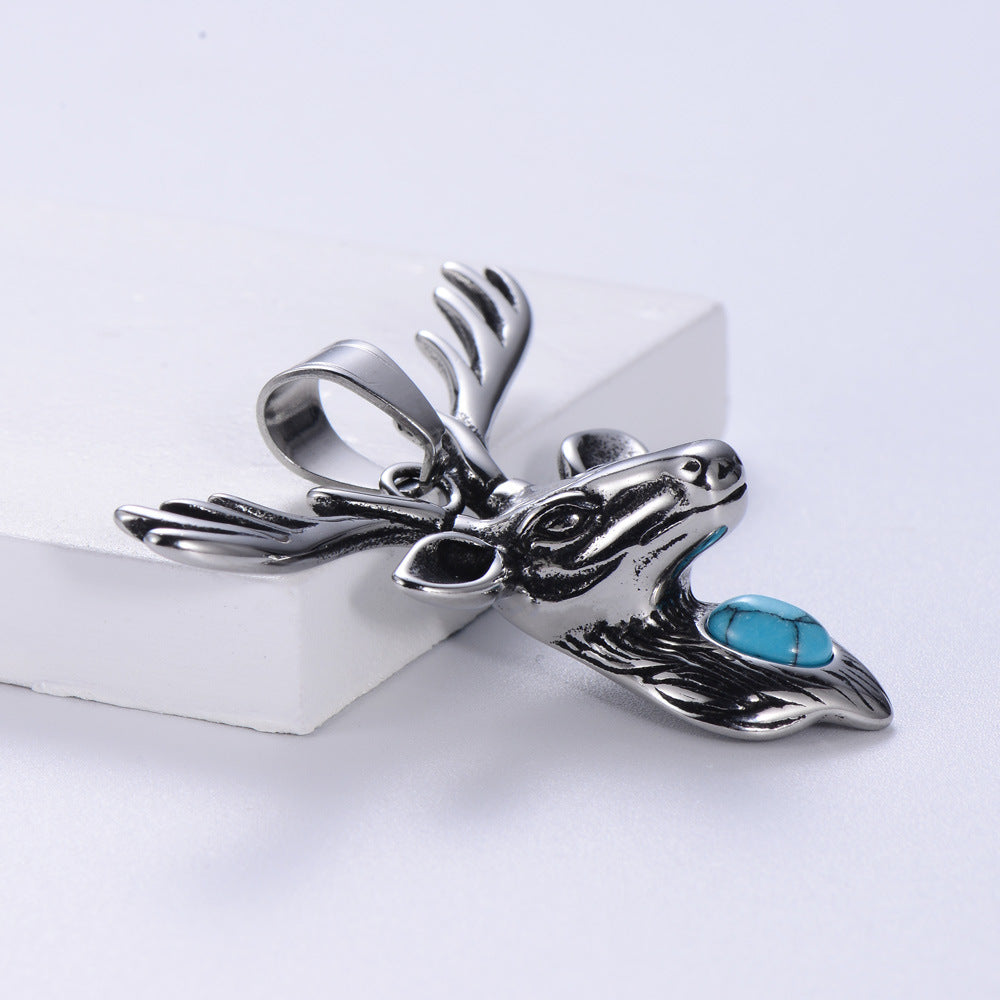 Hexagram Hip-Hop Necklace In Titanium Steel For Unisex, Perfect For Nightclub Wear