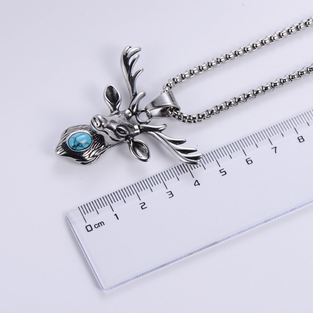 Hexagram Hip-Hop Necklace In Titanium Steel For Unisex, Perfect For Nightclub Wear