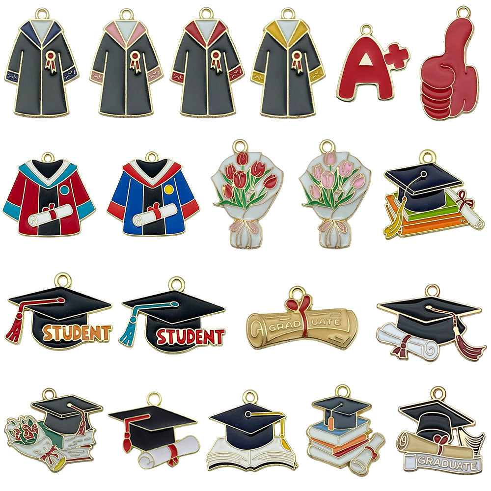 20 PCS Alloy Pendant Book Charms In Blue With Electroplated Finish, Cartoon Style Jewelry Accessories