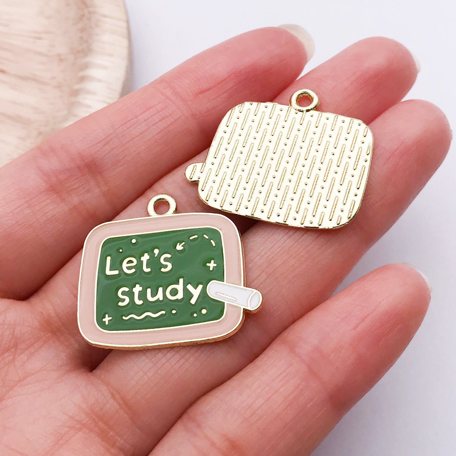 20 PCS Alloy Pendant Book Charms In Blue With Electroplated Finish, Cartoon Style Jewelry Accessories