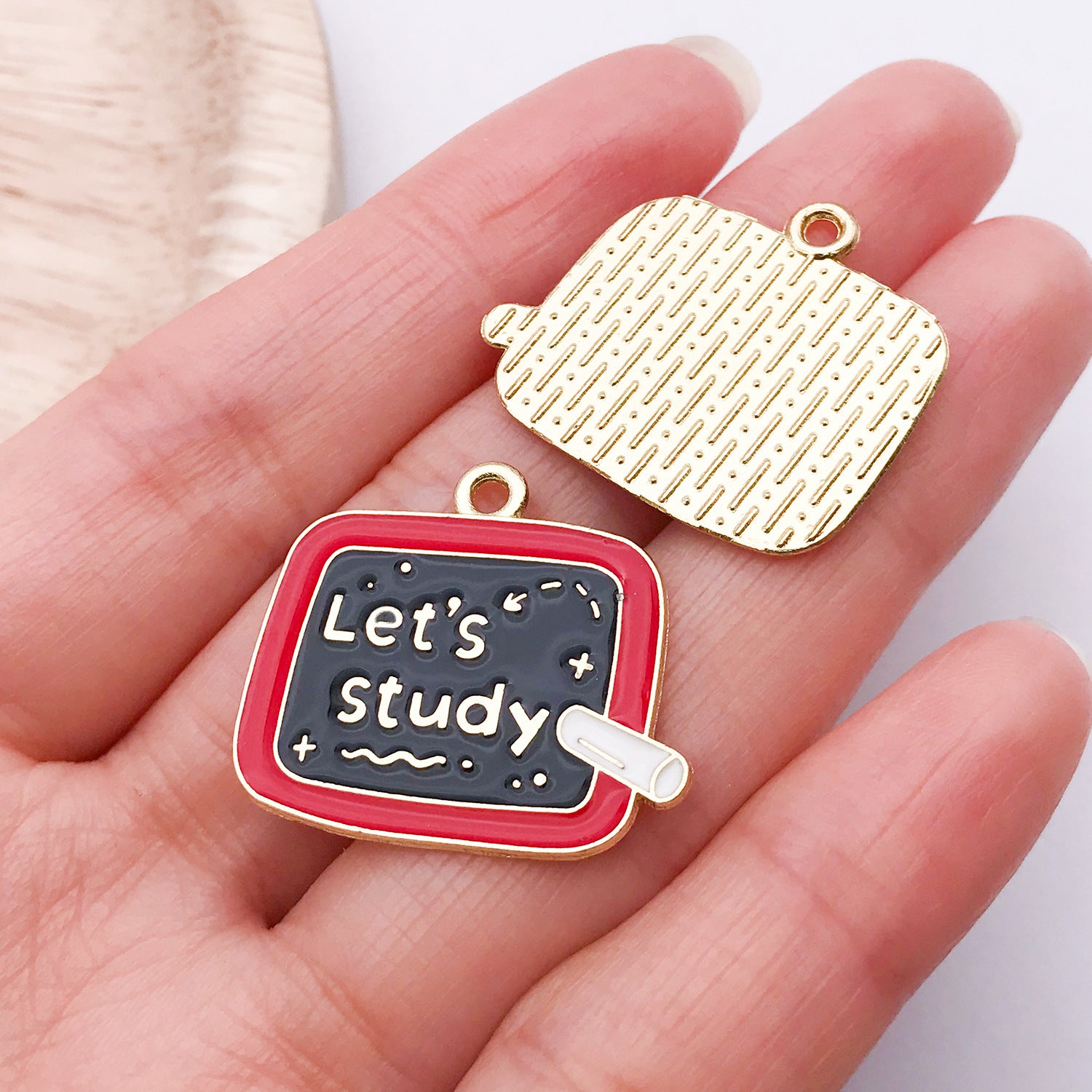 20 PCS Alloy Pendant Book Charms In Blue With Electroplated Finish, Cartoon Style Jewelry Accessories