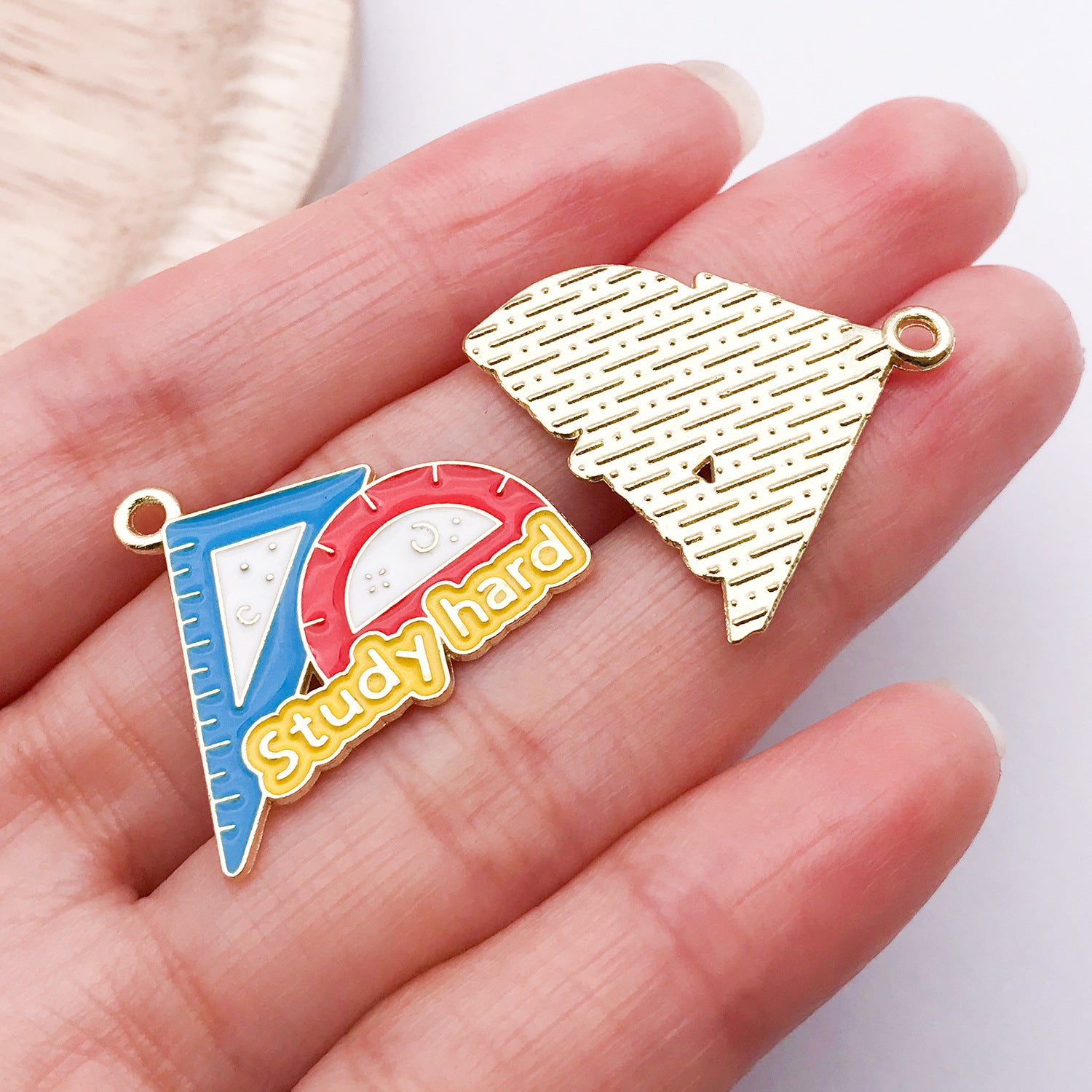 20 PCS Alloy Pendant Book Charms In Blue With Electroplated Finish, Cartoon Style Jewelry Accessories