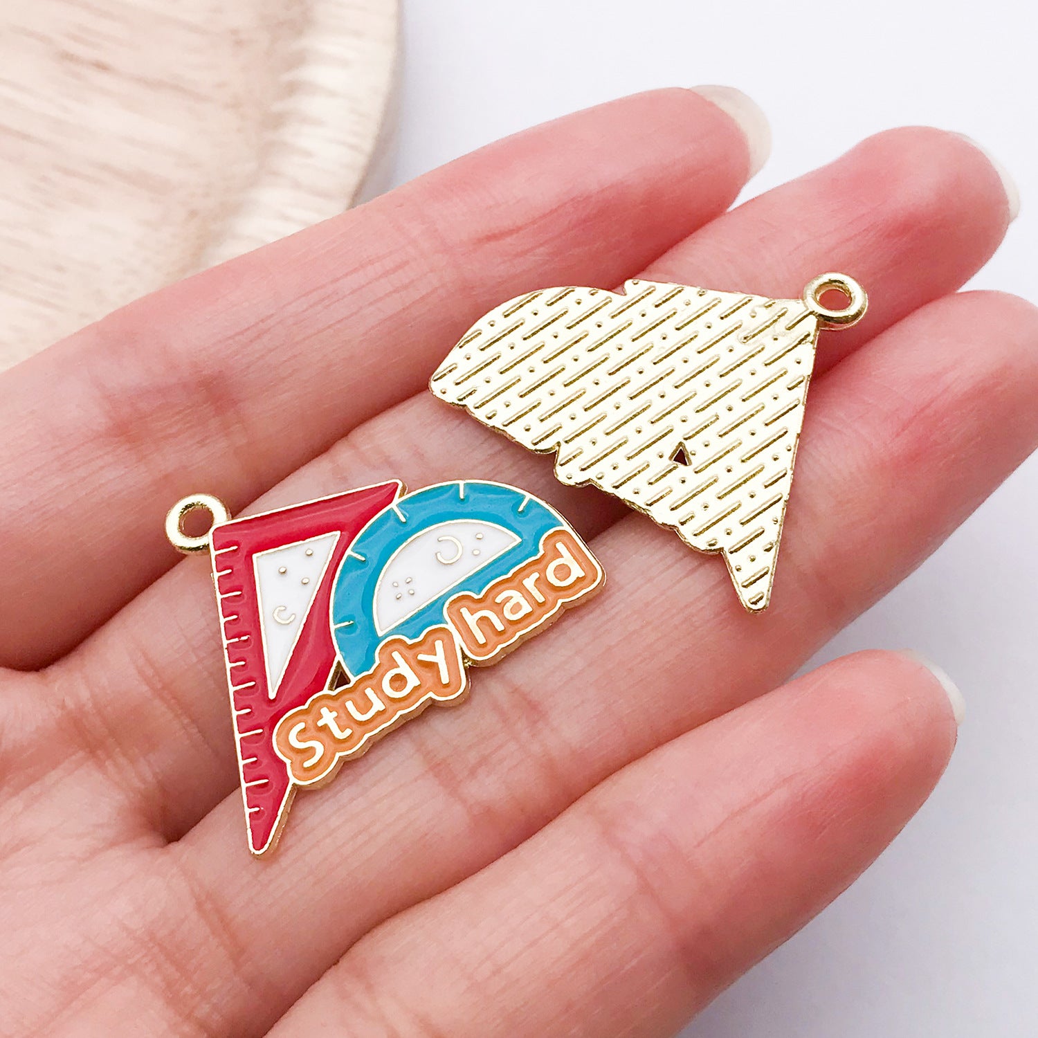 20 PCS Alloy Pendant Book Charms In Blue With Electroplated Finish, Cartoon Style Jewelry Accessories