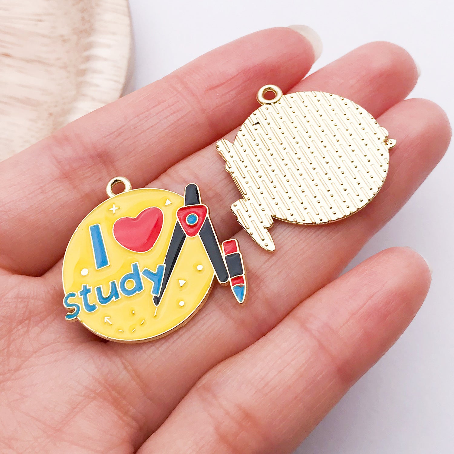20 PCS Alloy Pendant Book Charms In Blue With Electroplated Finish, Cartoon Style Jewelry Accessories