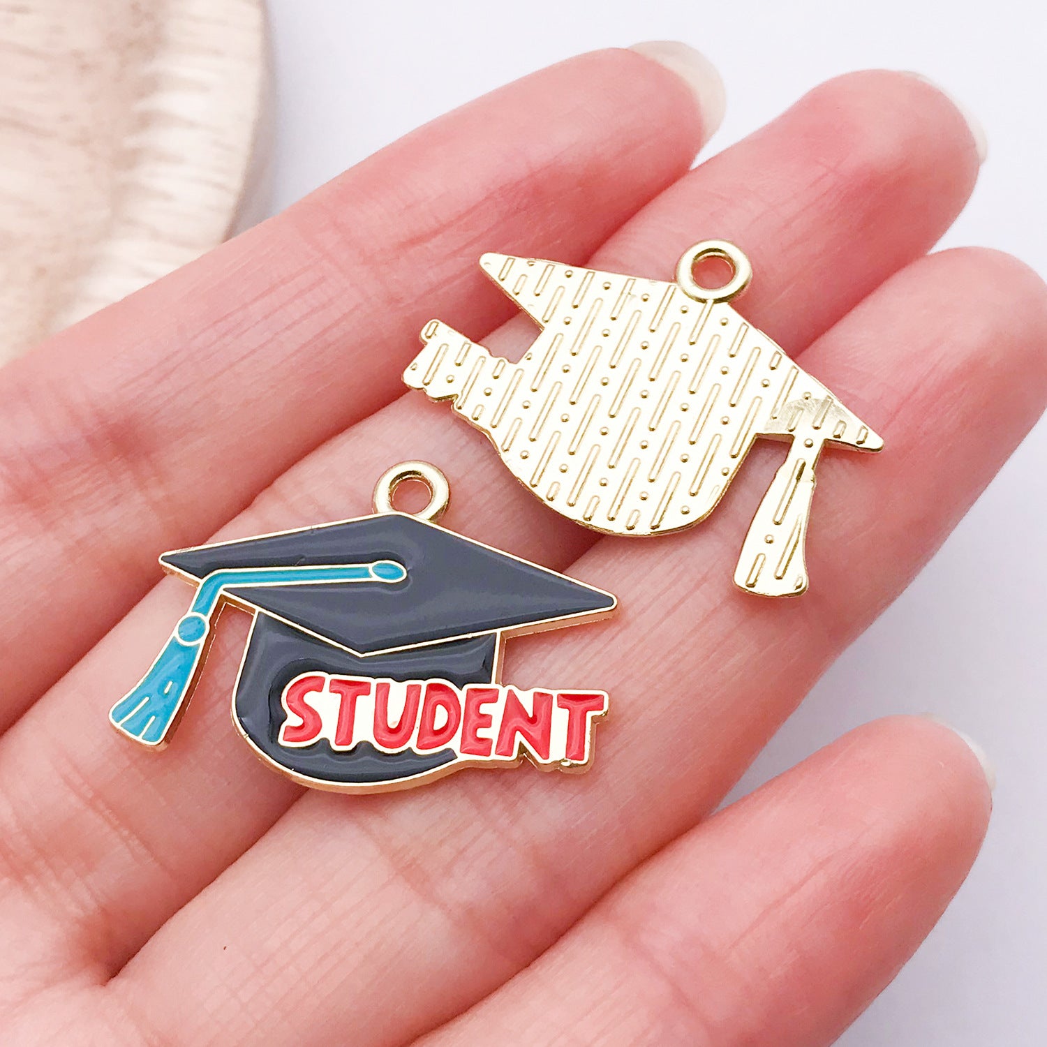 20 PCS Alloy Pendant Book Charms In Blue With Electroplated Finish, Cartoon Style Jewelry Accessories