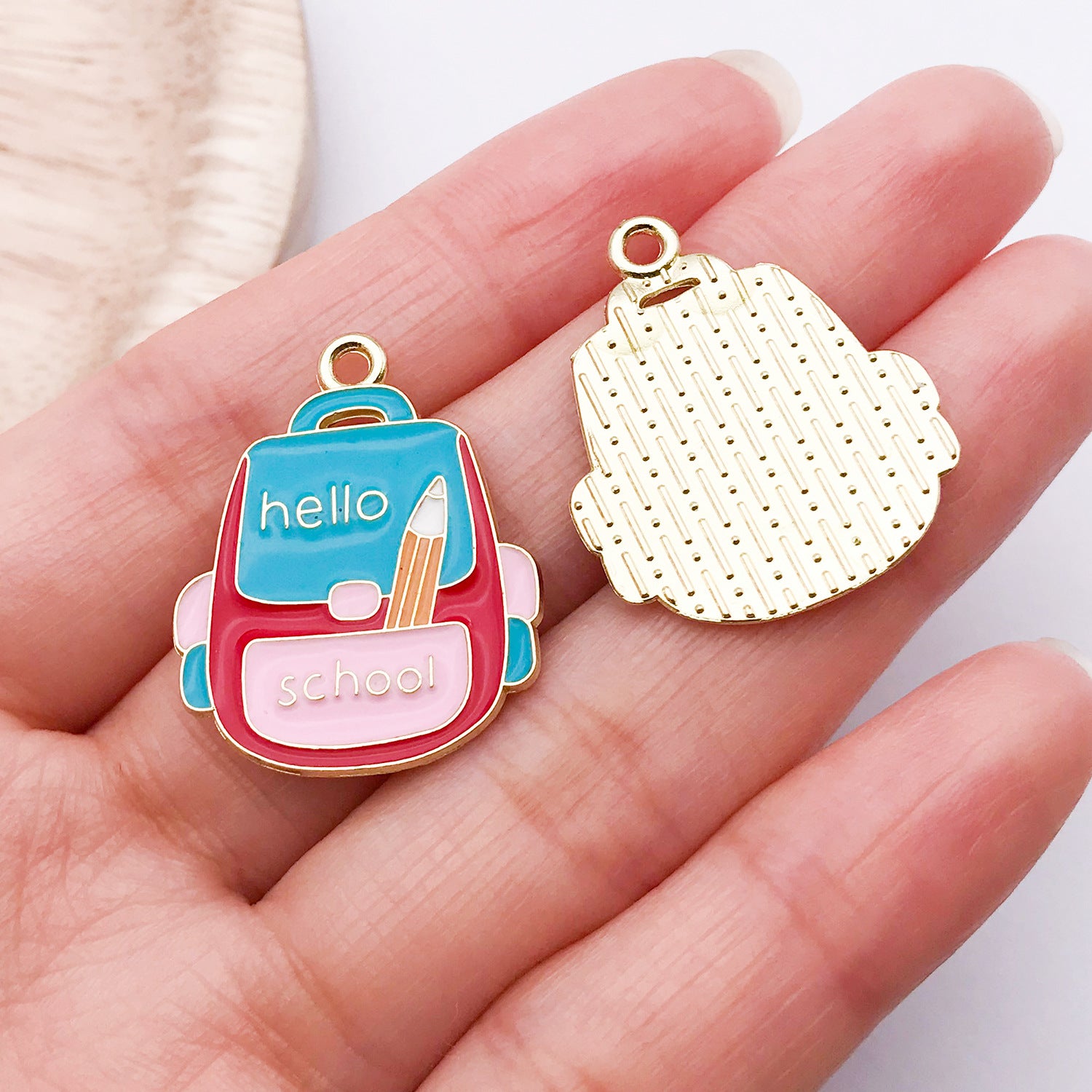20 PCS Alloy Pendant Book Charms In Blue With Electroplated Finish, Cartoon Style Jewelry Accessories