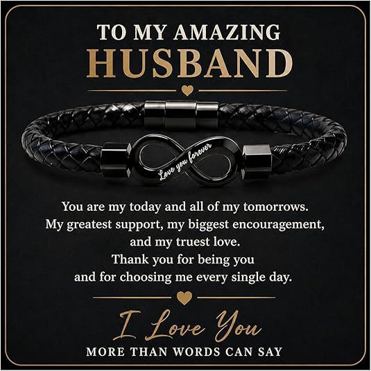 Men's Infinity Carving Bracelet In Steel Color Featuring Durable Titanium Steel Chain Material
